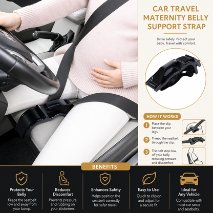 Car Travel Maternity Belly Support Strap – Adjustable & Comfortable Pregnancy Support