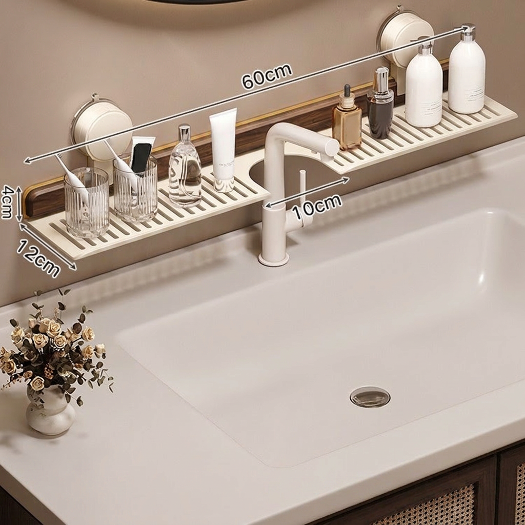 Modern Sink Shelf with Suction Cup – Drill-Free Storage Rack for a Beautiful Home