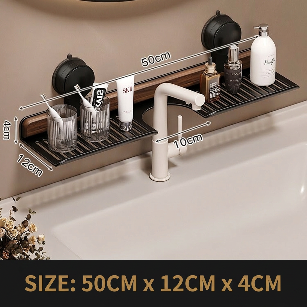 Modern Sink Shelf with Suction Cup – Drill-Free Storage Rack for a Beautiful Home