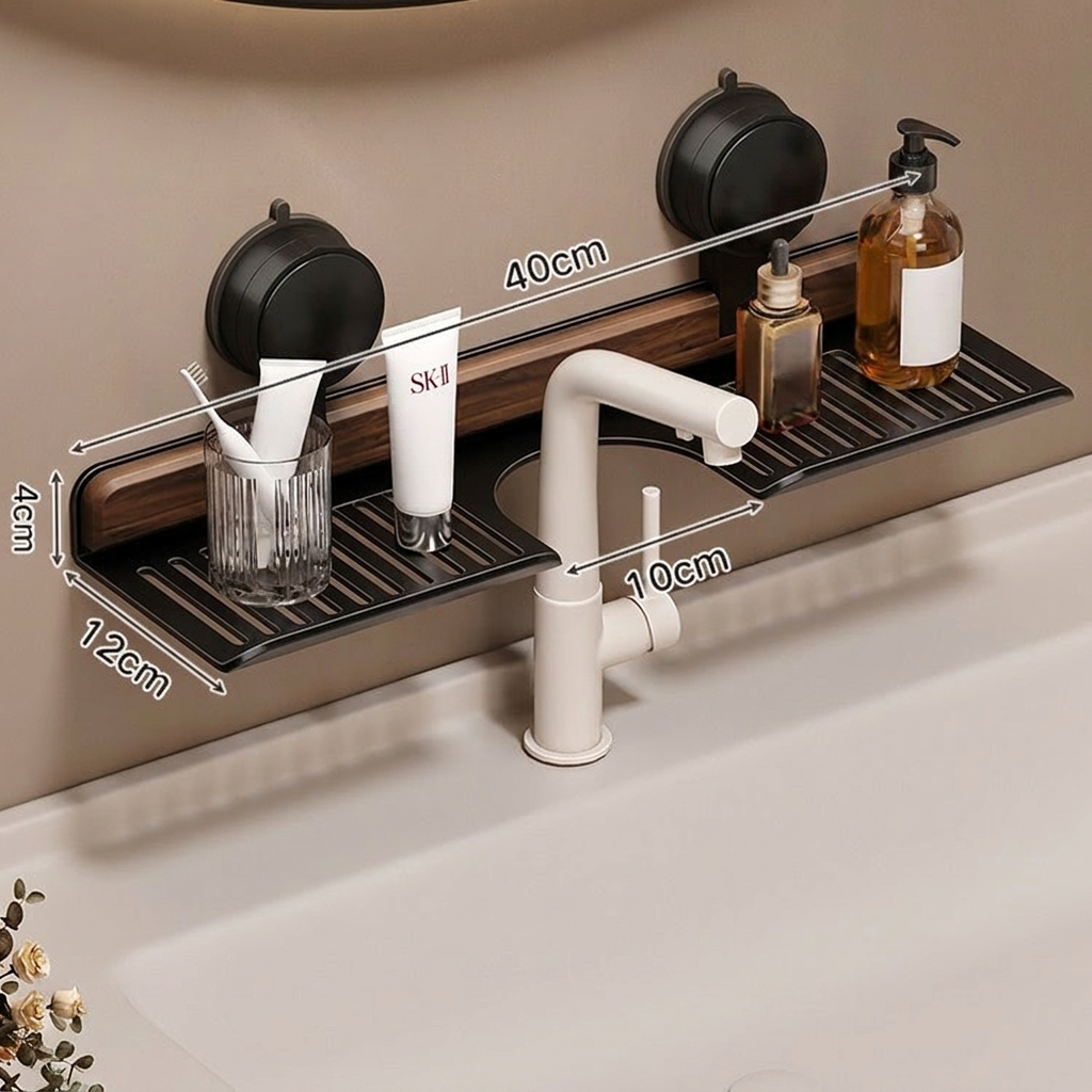 Modern Sink Shelf with Suction Cup – Drill-Free Storage Rack for a Beautiful Home