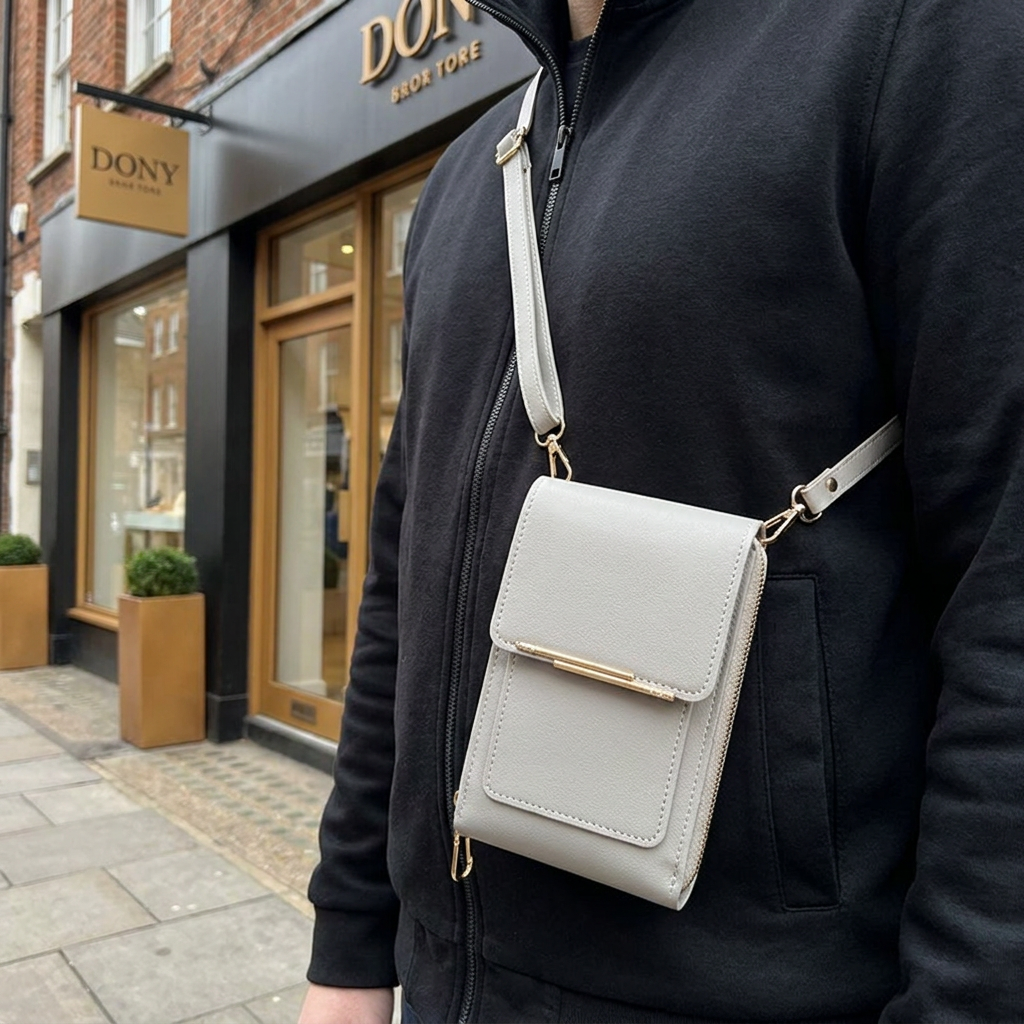 Touchscreen Crossbody Phone Bag – Compact Wallet for Phone, Keys & Essentials