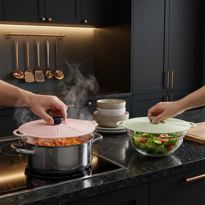 Universal Silicone Pot Cover for Fresh Keeping and Cooking Protection