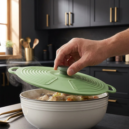 Universal Silicone Pot Cover for Fresh Keeping and Cooking Protection