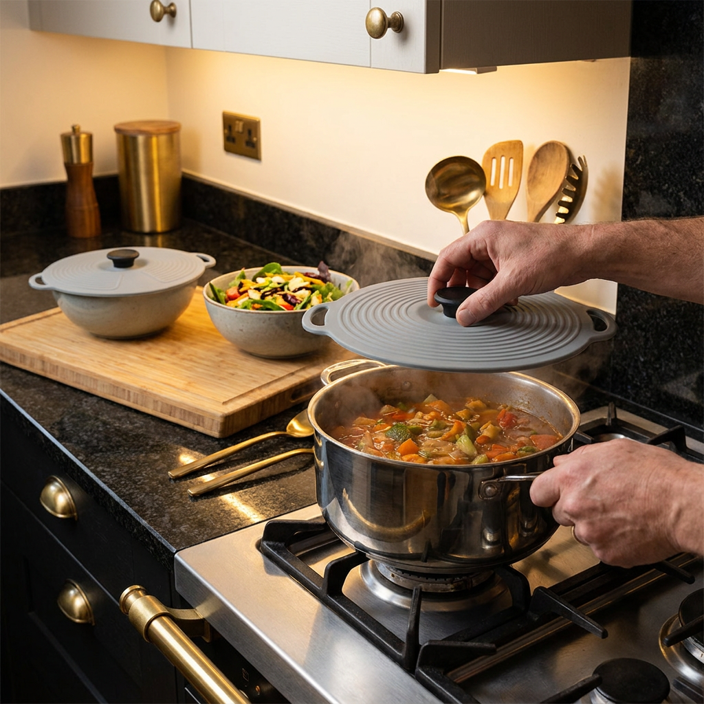 Universal Silicone Pot Cover for Fresh Keeping and Cooking Protection
