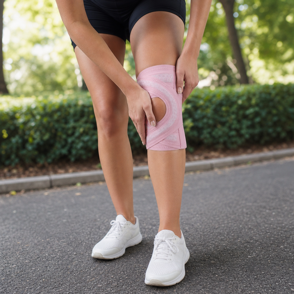 Adjustable Cross-Strap Compression Knee Brace for Sports & Joint Support