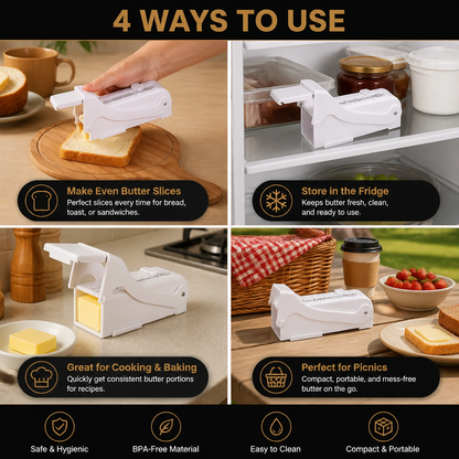 Butter Slicer with Storage Lid for Easy Cutting and Fresh Keeping