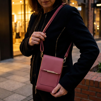 Touchscreen Crossbody Phone Bag – Compact Wallet for Phone, Keys & Essentials