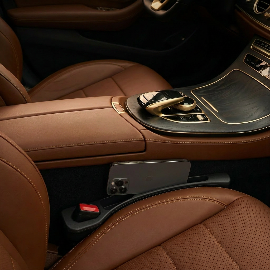 Universal Car Seat Gap Filler with Storage Function for a Cleaner Interior