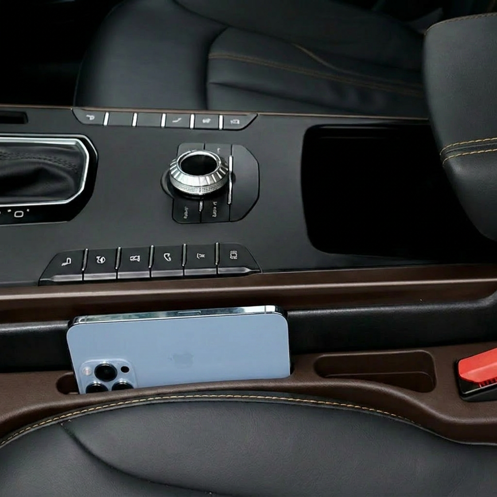 Universal Car Seat Gap Filler with Storage Function for a Cleaner Interior