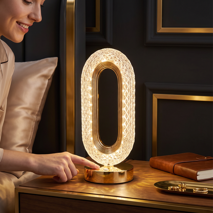 Rechargeable Crystal LED Table Lamp – Elegant Ambient Night Light