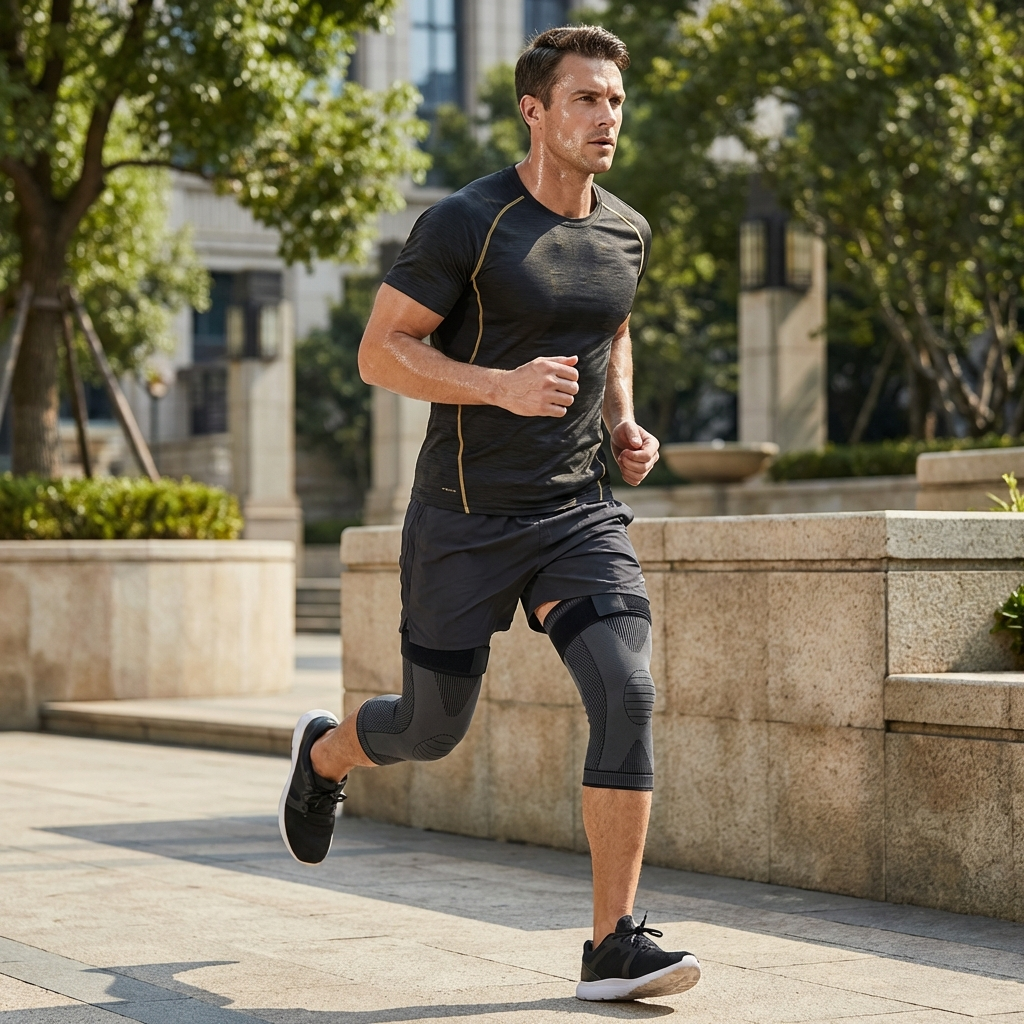 Elastic Knee Brace with Compression – Non-Slip & Stabilizing