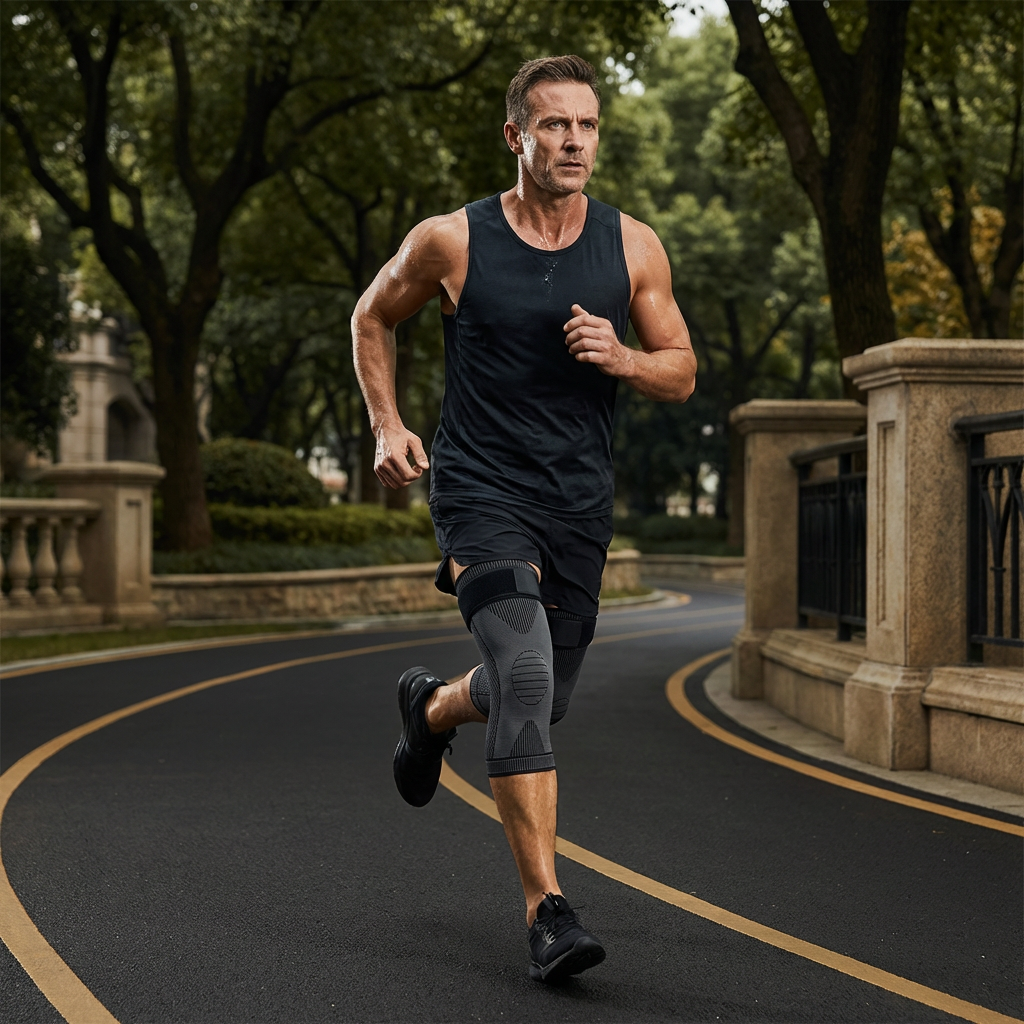 Elastic Knee Brace with Compression – Non-Slip & Stabilizing