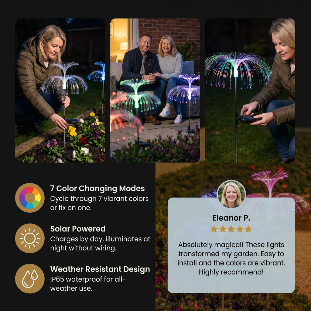 Magical LED Jellyfish Garden Lights – 7 Color Changing Outdoor Decor Lights