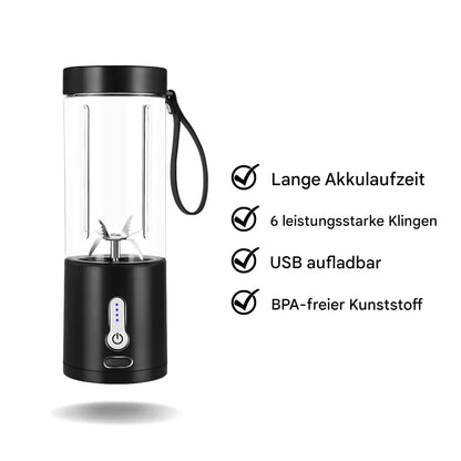 Portable 6-Blade Smoothie Maker - Compact Travel Blender