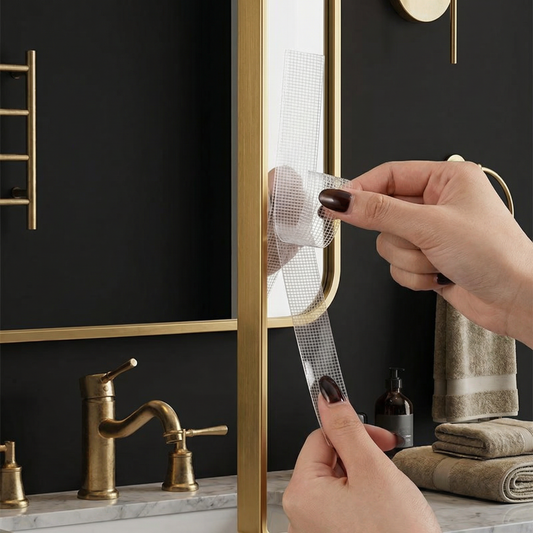 Transparent double-sided tape – powerful hold & clean removal