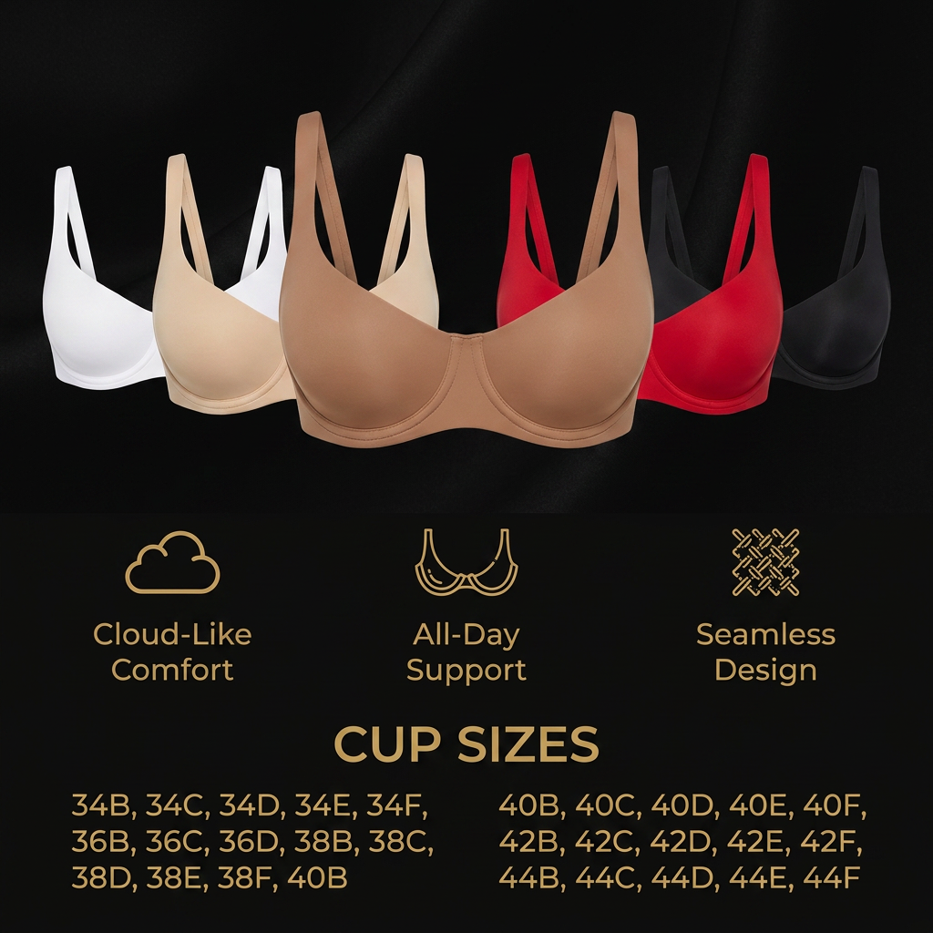 Seamless Strapless Underwire Bra – Unlined Support with Smooth Low-Cut Design