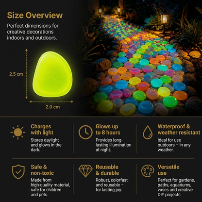 Glow-in-the-Dark Decorative Pebbles