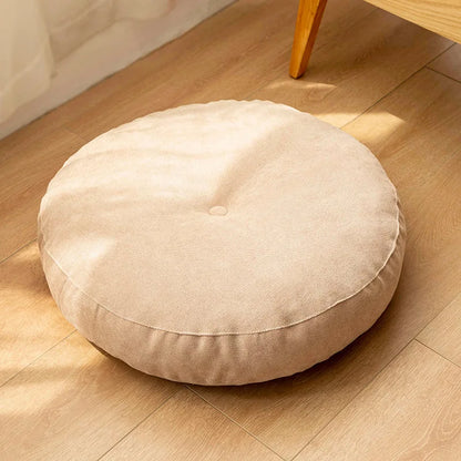 Round Yoga and Meditation Cushion - Soft and Supportive Floor Pillow for Relaxation and Comfort