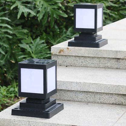 Solar LED Square Garden Lantern – Decorative Outdoor Lighting for Pathways and Patios