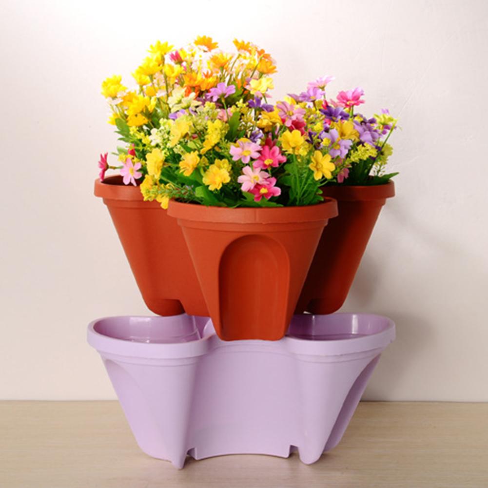 Vertical Stackable Plant Tower - Multi-Tier Garden Planters for Herbs and Vegetables