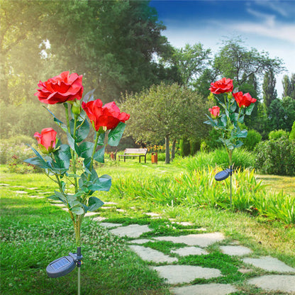 Solar-Powered Garden Rose Lights – Decorative Outdoor Lighting with Solar Panel