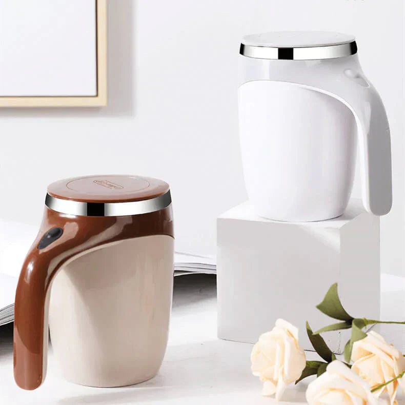 One-Button Automatic Stirring Thermos Cup for Easy Mixing and Convenience