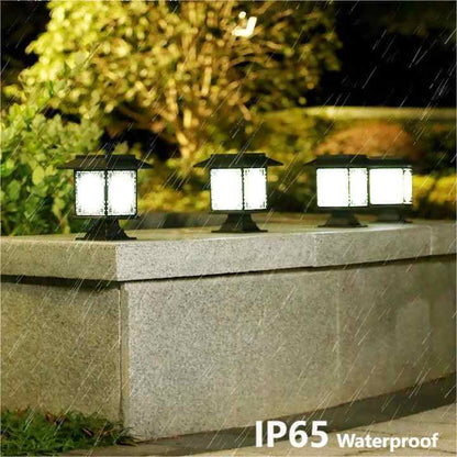 Solar LED Garden Light – Large Square Lamp with Warm Glow and Dual Functionality