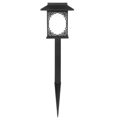Solar LED Garden Light – Large Square Lamp with Warm Glow and Dual Functionality
