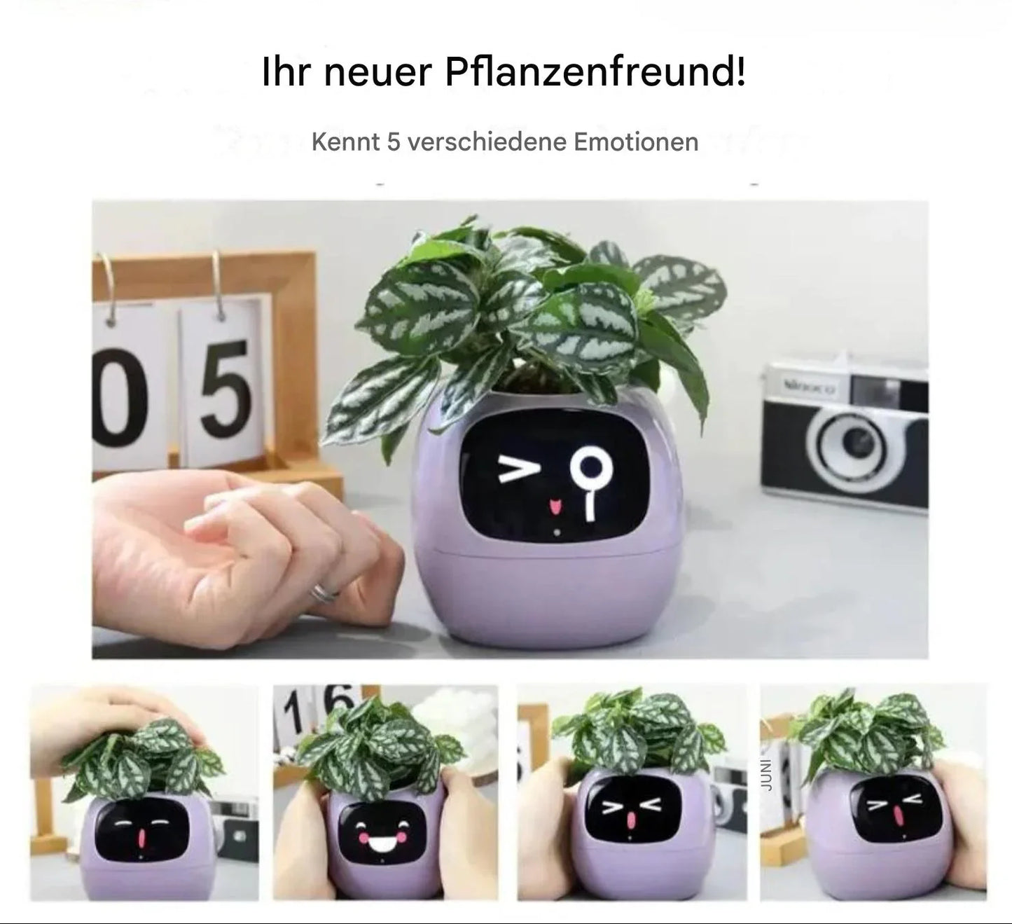 Smart Self-Watering Plant Pot with LED Display and Automatic Care System