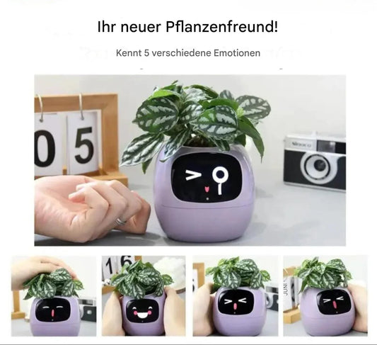 Smart Self-Watering Plant Pot with LED Display and Automatic Care System