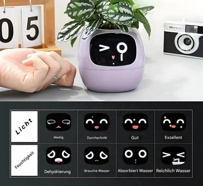 Smart Self-Watering Plant Pot with LED Display and Automatic Care System