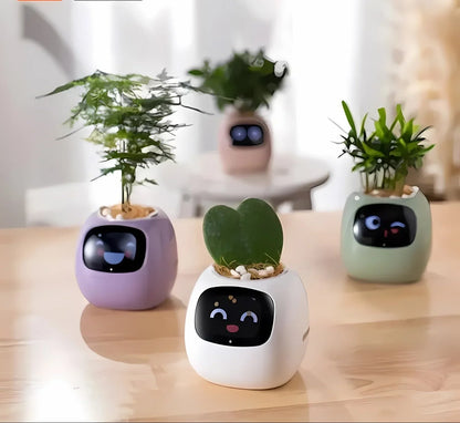 Smart Self-Watering Plant Pot with LED Display and Automatic Care System