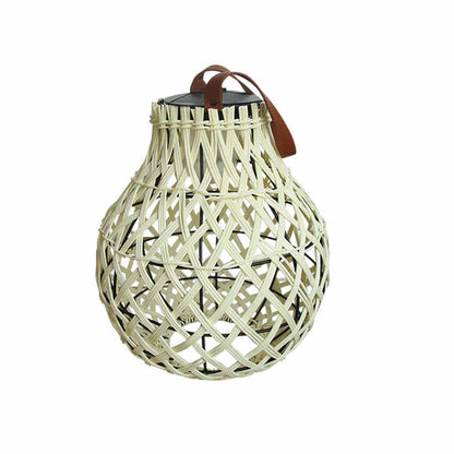 Large Solar LED Rattan Lantern – Oval Outdoor Light for Garden and Patio Decoration