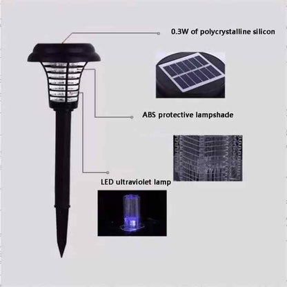 Solar Mosquito Killer Lamp with LED Light – Waterproof Insect Trap and UV Mosquito Repellent for Garden