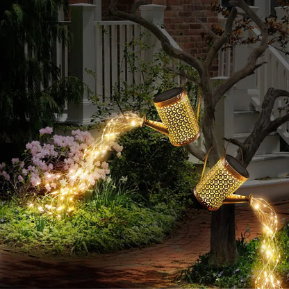 Solar-Powered Watering Can Light