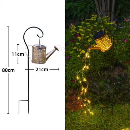 Solar-Powered Watering Can Light