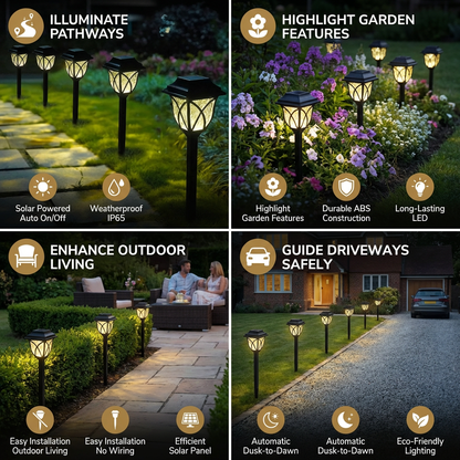 Solar LED Pathway Lights – Weatherproof Outdoor Garden Lighting