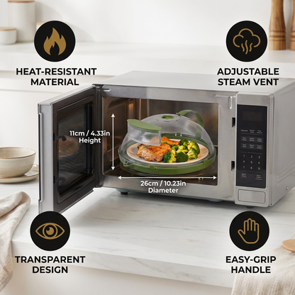 Microwave Cover – Heat-Resistant, Transparent and with Steam Vent