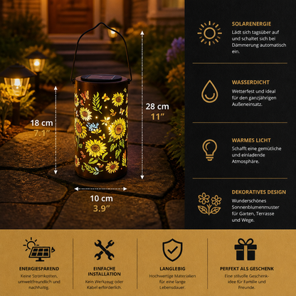 Solar Sunflower Lantern – Waterproof Outdoor Garden Light