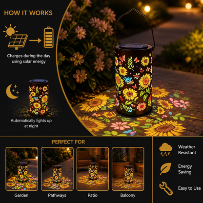 Solar Sunflower Lantern – Waterproof Outdoor Garden Light