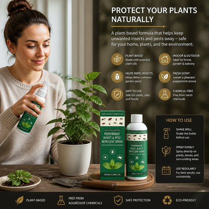 Peppermint Oil Insect & Pest Repellent Spray – For Home & Garden