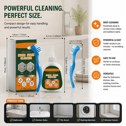 Mold Remover Gel with Scrub Brush – Heavy-Duty Mildew & Stain Cleaner