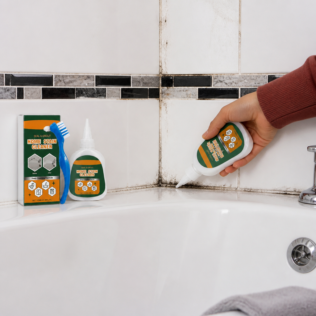 Mold Remover Gel with Scrub Brush – Heavy-Duty Mildew & Stain Cleaner