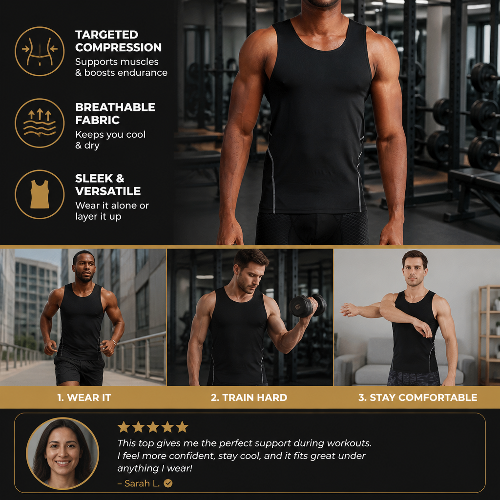 Compression Tank Top for Men, Perfect for Training