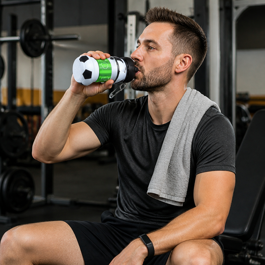 Foldable & Durable Silicone Football Water Bottle