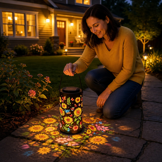 Solar Sunflower Lantern – Waterproof Outdoor Garden Light