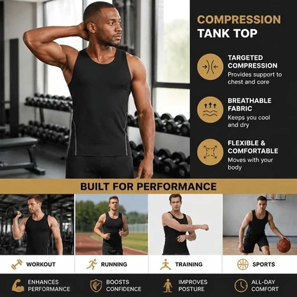 Compression Tank Top for Men, Perfect for Training