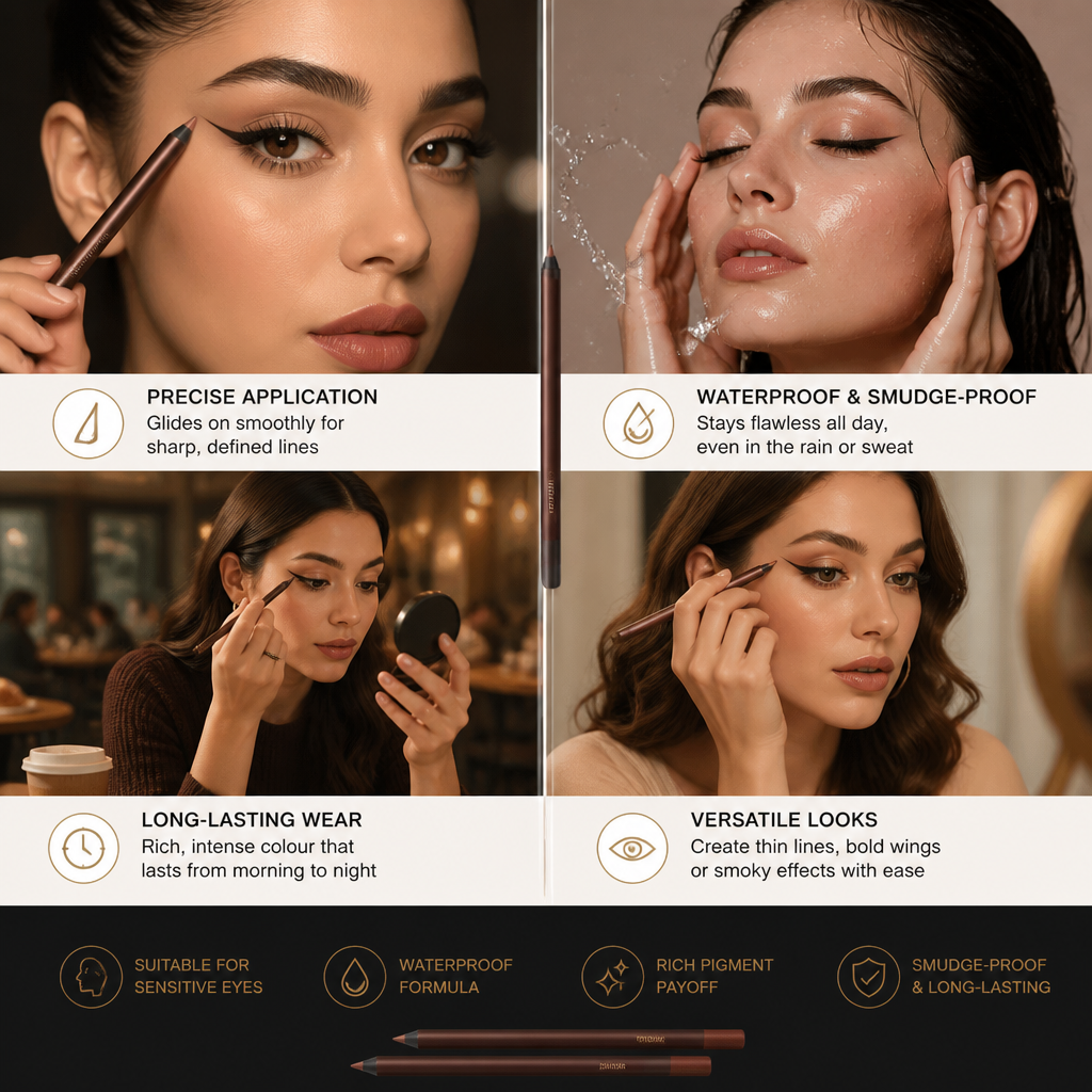Waterproof Glitter Gel Eyeliner – Long-Lasting Smudge-Proof Color