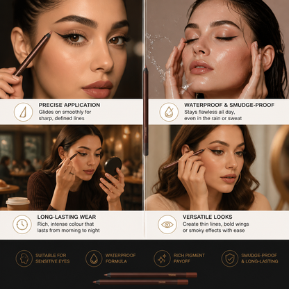 Waterproof Glitter Gel Eyeliner – Long-Lasting Smudge-Proof Color