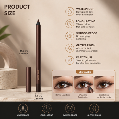 Waterproof Glitter Gel Eyeliner – Long-Lasting Smudge-Proof Color